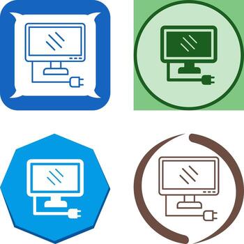 Monitor Icon Design vector