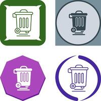 Dustbin Icon Design vector