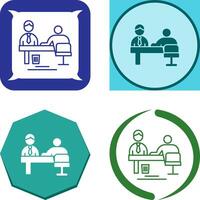 Evaluating work Icon Design vector