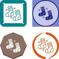 Winter Socks Icon Design vector