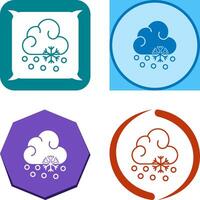 Snow Fall Icon Design vector