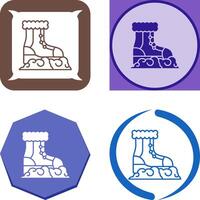 Snow Boots Icon Design vector