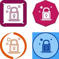 Open Lock Icon Design vector