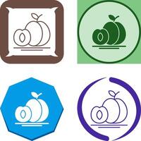 Apricot Icon Design vector