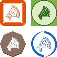 Pizza rebanada icono diseño vector