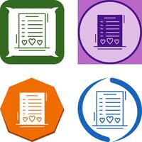Wishlist Icon Design vector