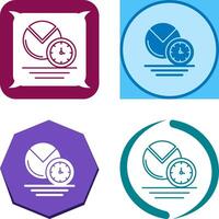 Pie Chart Icon Design vector