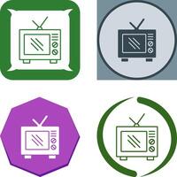 Old TV Icon Design vector