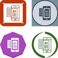 Ebook Icon Design vector
