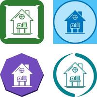 Home Work Place Icon Design vector