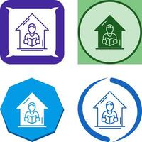 Home Learning Icon Design vector