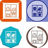 Bookshelf Icon Design vector