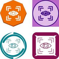 Eye Scan Icon Design vector
