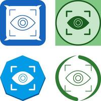 Eye Scan Icon Design vector
