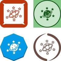 Saturn Icon Design vector
