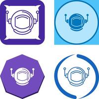 Astronaut Helmate Icon Design vector