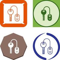 Room key Icon Design vector