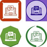 E Learning Icon Design vector