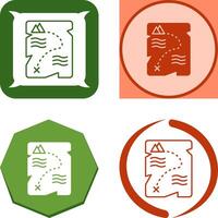 Treasure Map Icon Design vector