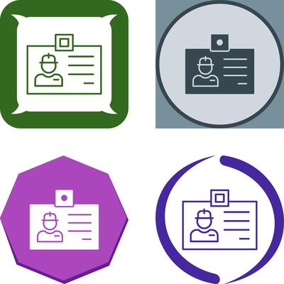 Identity Card Icon Design