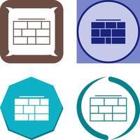 Brick wall Icon Design vector