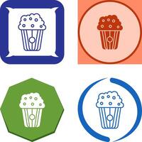 Pop corn Icon Design vector