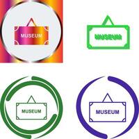 Museum Tag Icon Design vector