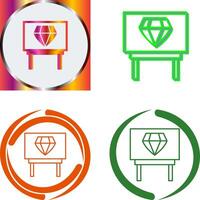 Diamond Exhibit Icon Design vector