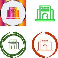 Museum Building Icon Design vector