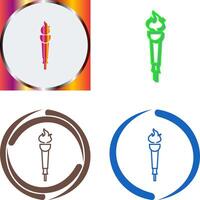 Museum Torch Icon Design vector