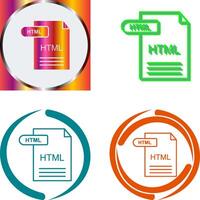 HTML Icon Design vector