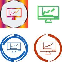 Online Graph Icon Design vector