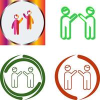 Waing to people Icon Design vector