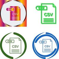 CSV Icon Design vector