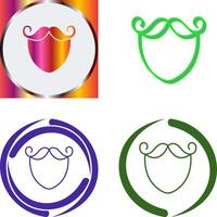 barba y Bigote icono diseño vector