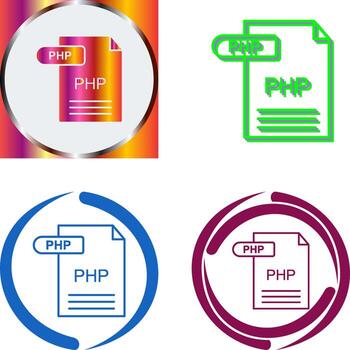 PHP Icon Design vector