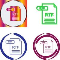 RTF Icon Design vector