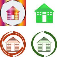 Wood Cabin Icon Design vector