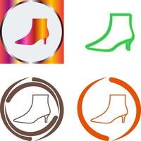 Boots with Heels Icon Design vector