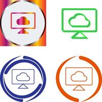 Cloud System Icon Design vector