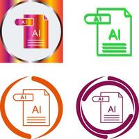 AI Icon Design vector