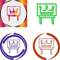 Crown Exhibit Icon Design vector