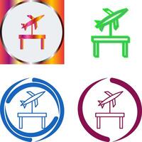 Jet Exhibit Icon Design vector