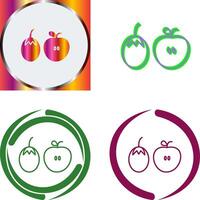 frutas y verduras icono diseño vector