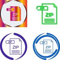 ZIP Icon Design vector