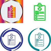 Medical Record Icon Design vector