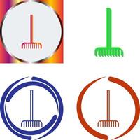 Fork picking Leaves Icon Design vector