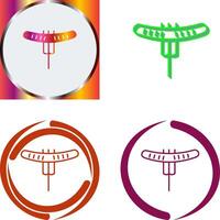 Sausage on Fork Icon Design vector