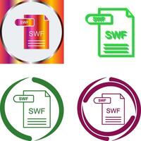 SWF Icon Design vector