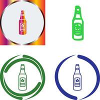 cerveza botella icono diseño vector